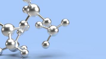 l'immagine della molecola per il rendering 3d di contenuti scientifici e medici foto