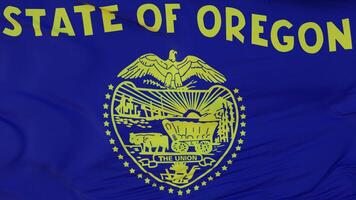 bandiera dello stato dell'oregon, regione degli stati uniti, ondeggiante al vento. illustrazione 3d foto