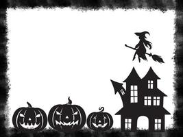 illustrazione di immagine in bianco e nero della siluetta di halloween foto