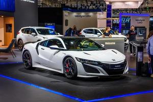 francoforte, germania - settembre 2019 bianco honda nsx sport coupé, iaa esposizione automobilistica internazionale foto