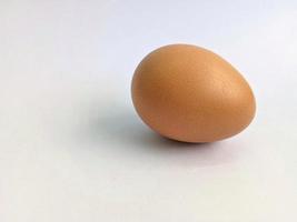 un uovo isolato su uno sfondo bianco foto