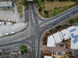 splendida vista aerea del centro di luton città dell'inghilterra regno unito, centro città di londra luton foto