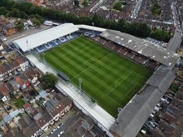 una vista aerea ad alto angolo della città di luton, in Inghilterra, su una zona residenziale della comunità asiatica del pakistani e del kashmir. foto