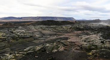 campo di lava di leirhnjukur in Islanda foto