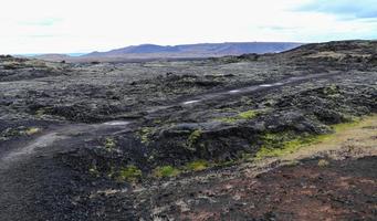 campo di lava di leirhnjukur in Islanda foto