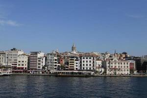 karakoy e torre di galata nella città di istanbul foto