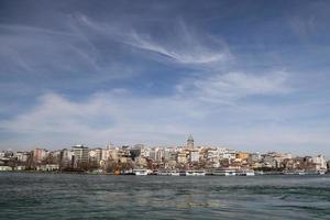 karakoy e torre di galata nella città di istanbul foto