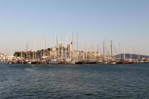 barche a vela a bodrum marina foto