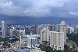 vista a volo d'uccello di singapore foto