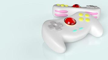 l'immagine di rendering 3D del controller di gioco per i contenuti dei videogiochi. foto