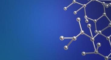rendering 3d di molecole per contenuti scientifici. foto