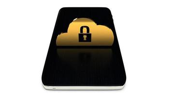 soluzioni di sicurezza cloud per il rendering 3d del dispositivo. foto