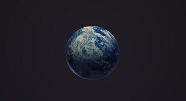 rendering 3d del pianeta blu per la giornata della terra e il contenuto ecologico. foto