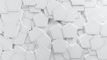 sfondo bianco 3d trama astratta del modello del pentagono foto