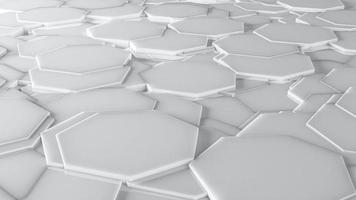 sfondo bianco 3d trama astratta del modello ettagono foto