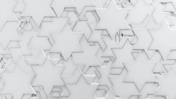 sfondo bianco 3d trama astratta a 6 punte modello stella foto