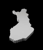 finlandia mappa 3d geografia cartografia e topologia illustrazione 3d in bianco e nero foto