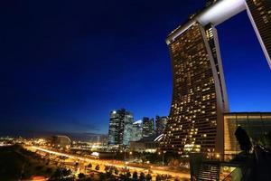 skyline della città di Singapore foto