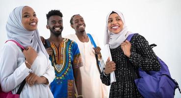 gruppo di studenti africani felici foto