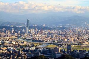 la vista della città di Taipei, Taiwan foto