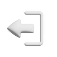 logout icona 3d isolato su sfondo bianco carta stile arte foto