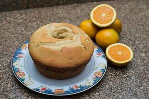 torta all'arancia fatta in casa foto