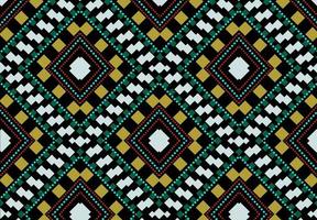 arte modello ikat africa america indigeni tessuto modello senza cuciture astratto verde giallo bianco rosso sfondo foto