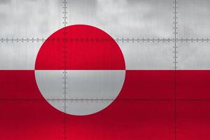 bandiera della Groenlandia su metallo foto