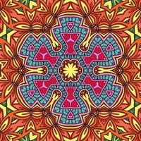 mandala colorato fiori modello boho simmetrico 837 foto