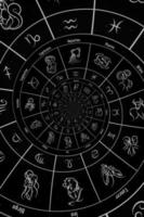 sfondo oroscopo segni zodiacali. concetto di fantasia e mistero foto