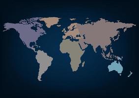 mappa dei paesi separati del mondo foto