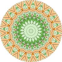 sfondo mandala multicolore. pagina del libro da colorare. forma insolita del fiore. vettore orientale, modelli di terapia antistress. tessere elementi di design foto