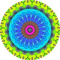 design mandala colorato ornamentale di lusso a forma di fiore insolita. foto