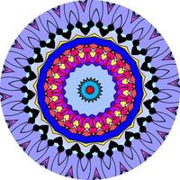 motivo floreale etnico luminoso in stile mandala. forma insolita del fiore. vettore orientale, modelli di terapia antistress. tessere elementi di design foto