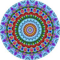 sfondo colorato design mandala. forma insolita del fiore. orientale. modelli di terapia antistress. tessere elementi di design foto