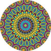 sfondo mandala multicolore. pagina del libro da colorare. forma insolita del fiore. orientale. modelli di terapia antistress. tessere elementi di design foto