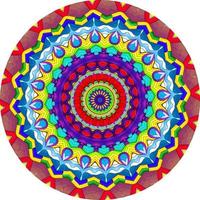 sfondo astratto colorato mandala. forma insolita del fiore. orientale. modelli di terapia antistress. tessere elementi di design foto