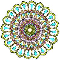 mandala colorato. ornamento rotondo decorativo. isolato su sfondo bianco. motivi arabi, indiani, ottomani. per biglietti, inviti foto