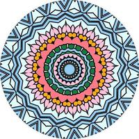 sfondo astratto colorato mandala. forma insolita del fiore. vettore orientale, modelli di terapia antistress. tessere elementi di design foto