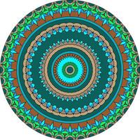 motivo floreale etnico luminoso in stile mandala. forma insolita del fiore. vettore orientale, modelli di terapia antistress. tessere elementi di design foto