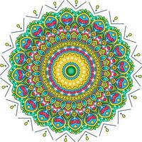 mandala colorato con ornamenti floreali. mandala colorato con ornamenti floreali. mandala glitterata foto