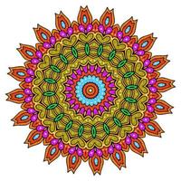 mandala colorato con forme floreali. mandala glitterata foto