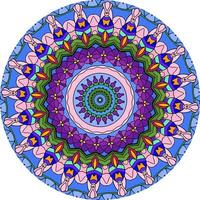 mandala colorato con forme floreali foto