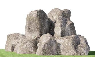 scena di scogliera di pietra isolata su sfondo bianco foto