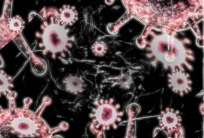 3d-illustrazione del virus corona isolato colorato come pittura leggera foto