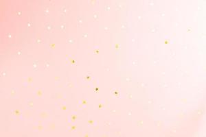 sfondo rosa con coriandoli glitter e stelle dorate. sfondo luminoso vacanza festiva foto