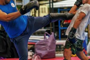 sparring tailandese boxe foto