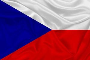 3d bandiera di ceco su tessuto foto
