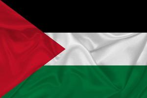 3d bandiera di Palestina su tessuto foto