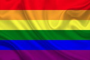 3d illustrazione LGBTQ arcobaleno bandiera foto
